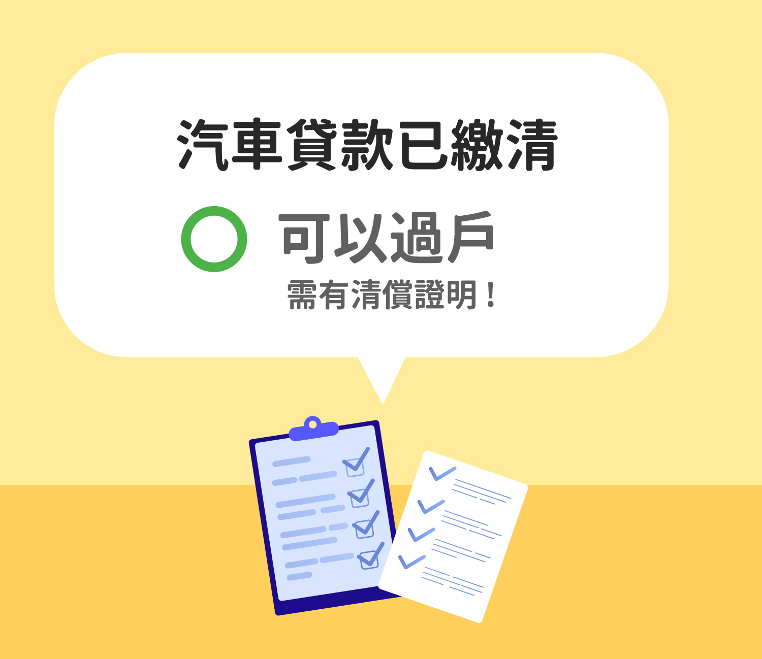 汽車貸款已繳清